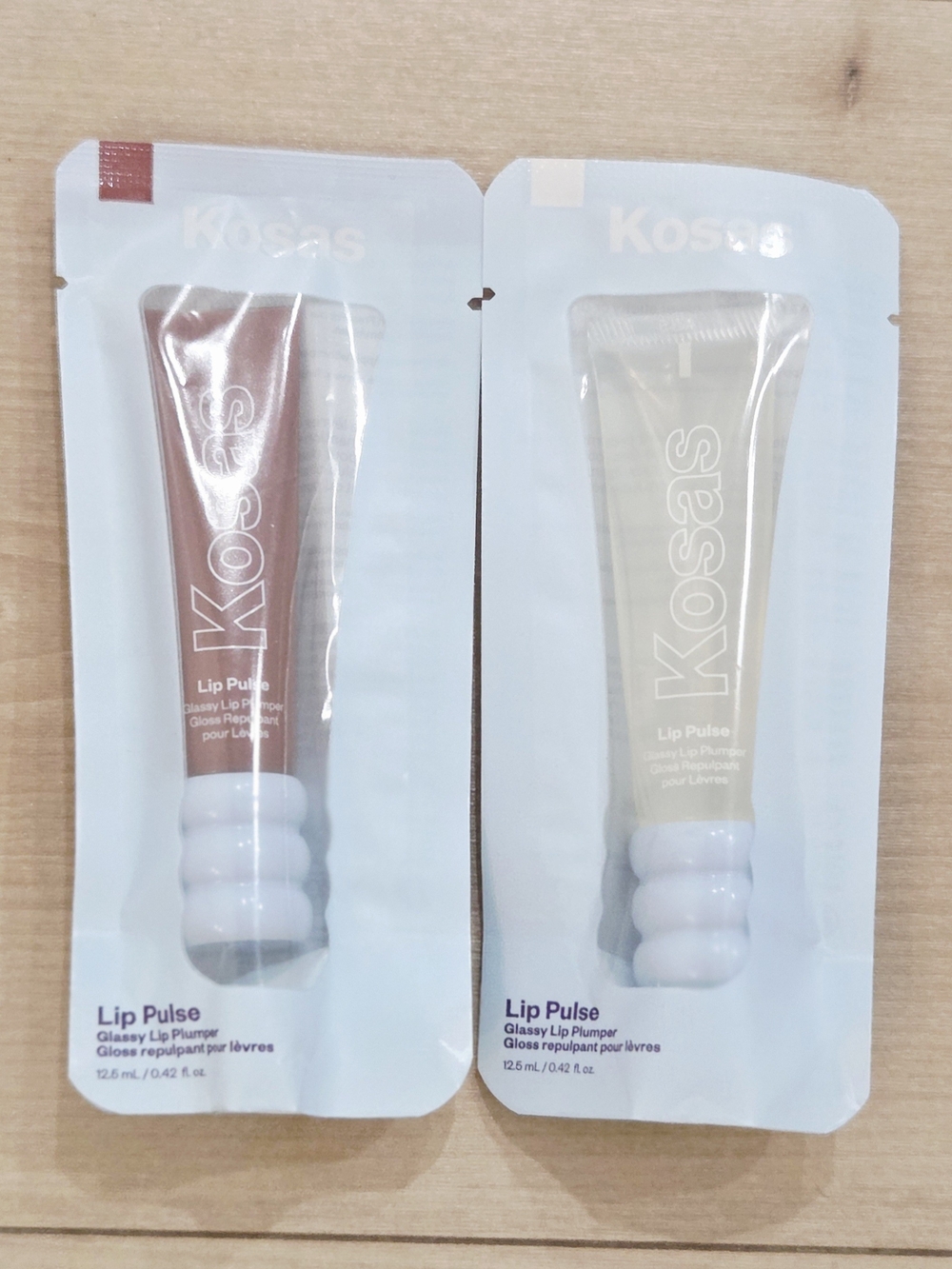 Kosas Lip Pulse Gloss Duo — Cocoa and Cream